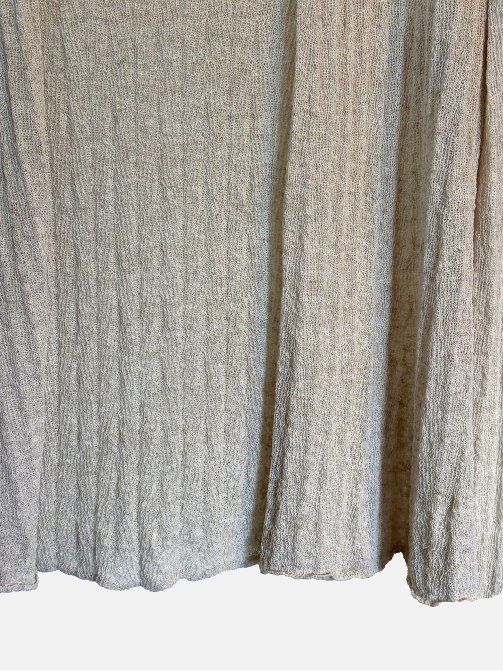 Eileen Fisher Open Cardigan Linen Rayon Textured Knit Oatmeal Small - Picture 6 of 10